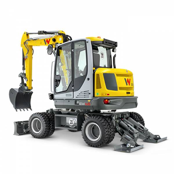 Verhuur graafmachine van Wacker Neuson EW 65 voordelig bij Vrijdag Trading
